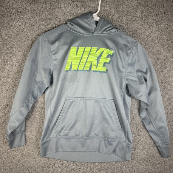 Nike Hoodie Mens Large Therma-Fit Pullover Sweatshirt Athletic Neon Yellow - Picture 1 of 7
